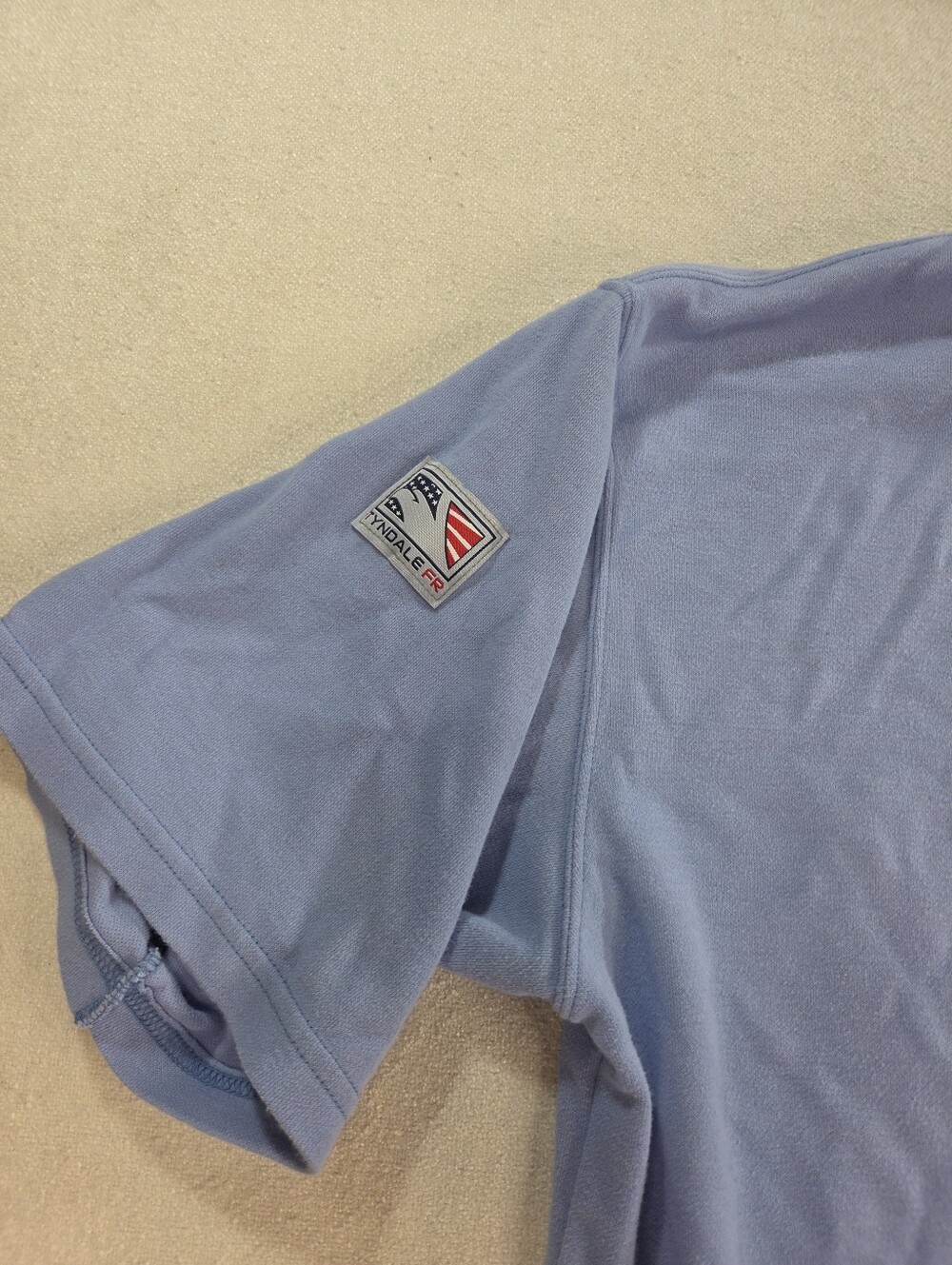 Tyndale FR Shirt Mens 2X Blue Henley FRMC 10 CAL HRC 2 Made USA Arc Rated - Picture 9 of 9